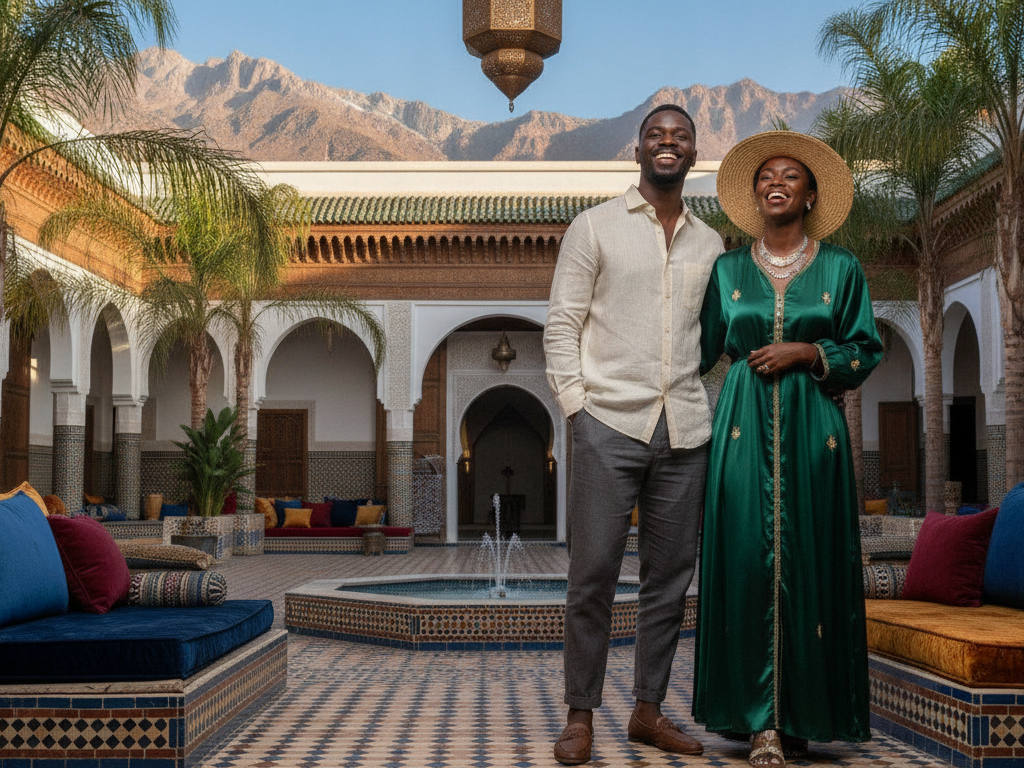 black couple luxury travel morocco black couple luxury travel morocco
